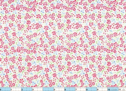 Blue Red Garden Flannel